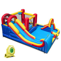 7 in 1 Outdoor Inflatable Bounce House with Water Slides and Splash Pools with 7 - $12,263.42 MXN