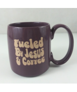 Mainstays Fueled By Jesus &amp; Coffee Purple Oversized Coffee Cup Mug - €11,98 EUR