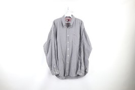 Vtg 90s Tommy Hilfiger Mens XL Distressed Collared Button Shirt Gingham ... - $34.60