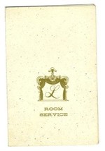 Loew&#39;s Midtown Motor Inn Room Service Menu New York City 1950&#39;s - £19.44 GBP