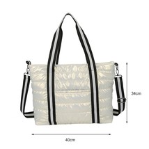 Portable Women Space Padded Nylon Messenger Tote Bag Fashion Autumn Winter Solid - £28.50 GBP