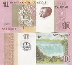Angola P151B, 10 Kwanzas Embroidery / waterfall  UNC 2017 UV, w/m, laten... - £1.61 GBP