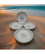 Abalone China White Sky Blue Flower #459 Bowl 7.5&quot; x 1.5&quot; MCM Vintage Fl... - $848.16 MXN