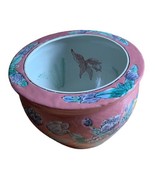 VINTAGE CHINESE PORCELAIN FISH BOWL PLANTER FLOWER POT 9.5”diam.7” High - £79.91 GBP