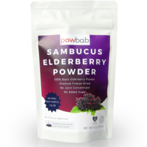 powbab Sambucus Elderberry Powder 100% Freeze-Dried Organic Elderberries Extract - £18.92 GBP