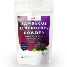 powbab Sambucus Elderberry Powder 100% Freeze-Dried Organic Elderberries... - £19.03 GBP