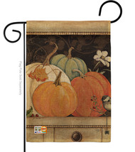 October Pumpkins Burlap - Impressions Decorative Garden Flag G163068-DB - $22.97