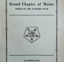 Order Of The Eastern Star 1927 Masonic Maine Grand Chapter Vol XI PB Boo... - $79.99