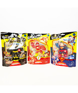 Heroes Of Goo Jit Zu DC SUPERMAN BATMAN FLASH Set Of 3  - £51.44 GBP
