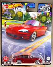 2021 Hot Wheels Premium Boulevard #75 ’04 Mazda Mazdaspeed Miata Red w/RealRider - £14.50 GBP