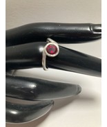 Handmade Artisan Asymmetrical Ruby and Sterling silver. Perfect for Valentines. - £38.93 GBP