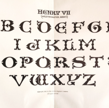 1899 Henry VII Westminster Abbey Victorian Lettering Example Penmanship ... - $549.97 MXN