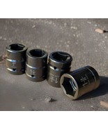 4pcs 1” Drive 1” 1-1/8” 1-1/4” 1-3/8” SAE 6 Pts Shallow Impact Socket  C... - $54.59 CAD