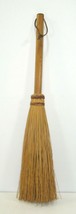 Vintage Handmade Hearth Brush Wood Handle Straw Tied Tacked - £9.69 GBP