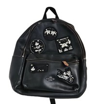 Disney X Coach Biker Mickey Mouse Backpack Black Leather - £235.87 GBP