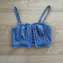 Victoria&#39;s Secret Blue Lace Corset w/ Zipper Medium - $24.99