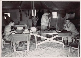 View Of Uniformed Soldiers In TENT~WW2 Military Photograph - £9.48 GBP