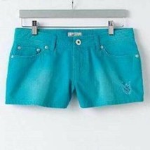 Womens Shorts Denim Jr Girls SO Blue Distressed Faded Jean Low Rise-sz 9 - £4.27 GBP