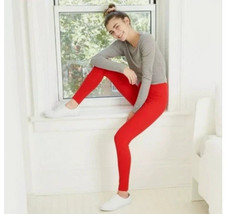 NWT Wild Fable Women&#39;s High Waist Pull-On Solid Leggings, Red - $9.99