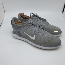 Nike Women&#39;s Free RN 2018 size 7.5 Wolf Grey White Volt Running Shoes - $19.79