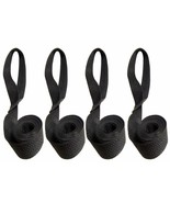 Sail Ties 55&quot;, Box Stitched 1&quot; Polypropylene Webbing - Black - 4 Pc. Set - $344.18 MXN