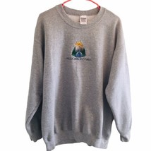 Vtg Gildan Gray Sweatshirt Creekside RV Park Bishop California Embroidered - £45.54 GBP