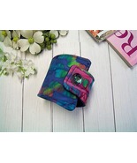 Handmade &quot;BAJA BLUE&quot; Wrap Cuff Bracelet - Batik Fabric, Tie-Dye, Boho, H... - £6.81 GBP