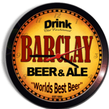BARCLAY BEER and ALE BREWERY CERVEZA WALL CLOCK - $29.99