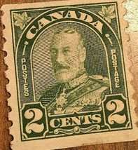Canada Stamp 2 Cents George V Green - £2.18 GBP