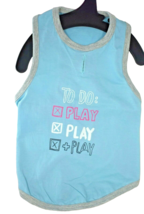 Hotel Doggy Blue To Do Checklist: Play Play Play Blue Tank (Pet, Dog) Small - $8.44