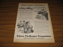 1951 Print Ad Calvert Whiskey Over-Under Shotguns vs Double Barrel - £7.36 GBP