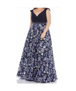 Mac Duggal 67764 Embellished Ballgown Wedding Prom Midnight Womens Size 14W - $6,529.78 MXN