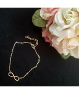 Womens Anklet Ankle Bracelet Infinity Sign  Gold Colored  Brand New  Gre... - $13.47 CAD
