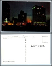 MISSOURI Postcard - Kansas City, Fountain at Memorial Plaza at Night F18 - £3.11 GBP