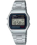 Casio Men's Watch Classic Digital Grey Dial Stainless Steel Bracelet A15... - $33.66