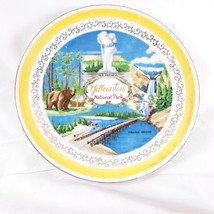 Yellowstone National Park Souvenir Plate Ceramic Vintage - £14.87 GBP