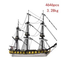 British 20-Gun Corvette Building Blocks HMS Eminente Ship MOC Bricks Toy... - £282.18 GBP