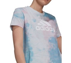adidas Womens Cotton Tie-Dyed T-Shirt Dress Size Small Color Clear Pinkh... - £27.91 GBP