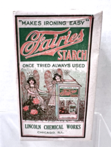 Antique Fairies Starch Box Free Sample Size Lincoln Chemical Works - $29.21