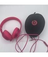 Beats Solo HD By Dr Dre Headphones WIRED Hot Pink Foldable Case Working - £14.83 GBP