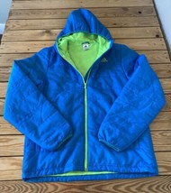 Adidas Men’s Full zip Hooded jacket size XL Blue green T11 - $24.65