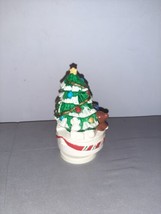 Vintage Music Box Rotating Christmas Tree plays Silent Night Spencer Gifts - £11.72 GBP