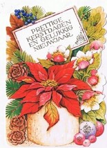 Holland Netherlands Postcard Christmas Die Cut Poinsettia - £2.36 GBP