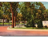 Washington Square Street View Morristown NJ New Jersey Linen Postcard V11 - $2.92