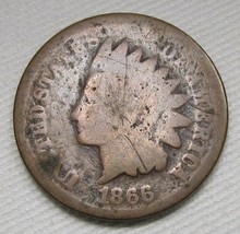 1866 Indian Head Cent AG Coin AE171 - £19.17 GBP
