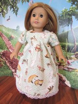 homemade 18" american girl/madame alexander wildlife nightgown doll clothes - $17.82