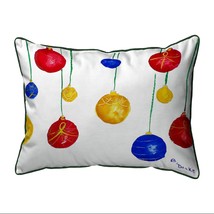 Betsy Drake Christmas Ornaments Small Indoor Outdoor Pillow 11x14 - £39.56 GBP