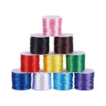 100 Yards 2Mm Satin Rattail Cord Nylon String Trim Silk Cord Beading String For  - £19.11 GBP