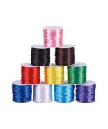 100 Yards 2Mm Satin Rattail Cord Nylon String Trim Silk Cord Beading Str... - £18.82 GBP