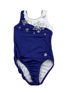 Snowflake Designs Adult Small Blue &amp; White Leotard With Snowflake Accents - $529.87 MXN